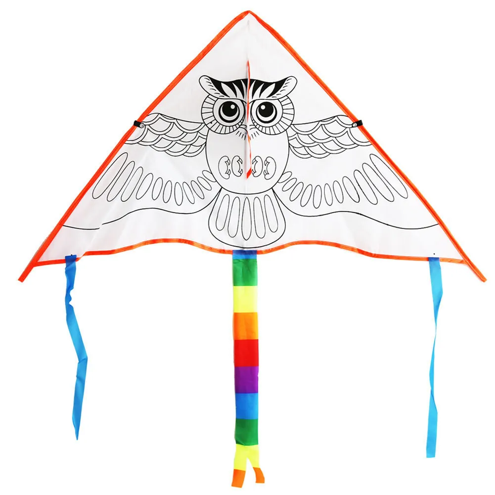 Tecido de poliéster graffiti diy kites todo bom tempo prática kit criativo esporte brinquedos ao ar livre crianças9716225