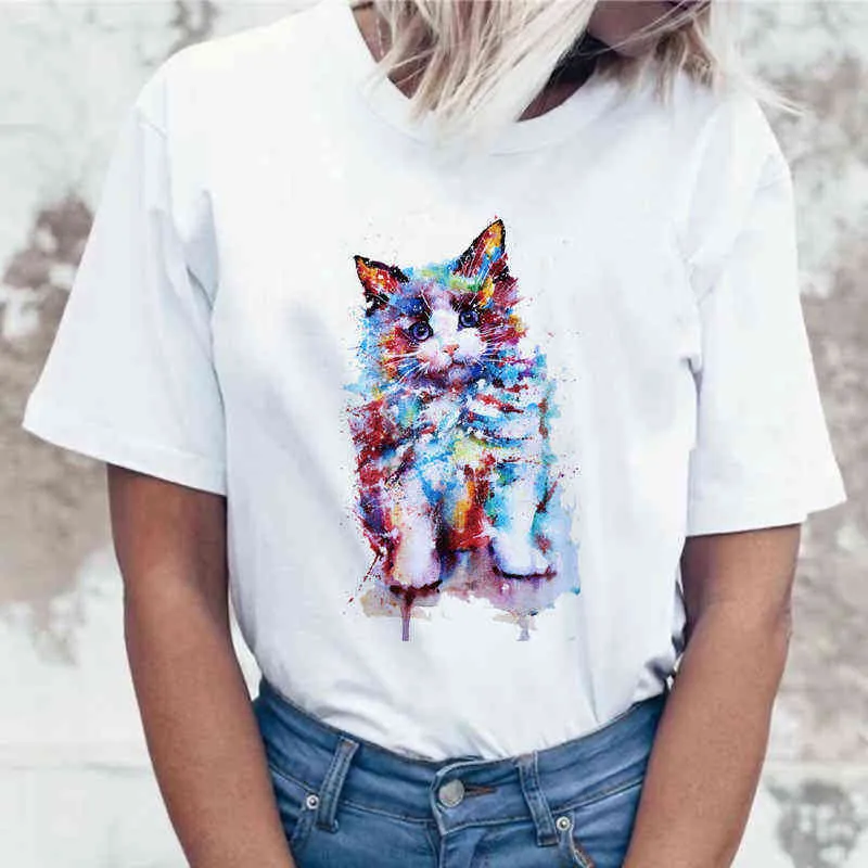 Mulheres, senhora, animal desenhos animados, animal, miúdo, miúdo, miúdo, miúdo, bonito, impressão verão, tshirt mulheres fêmea