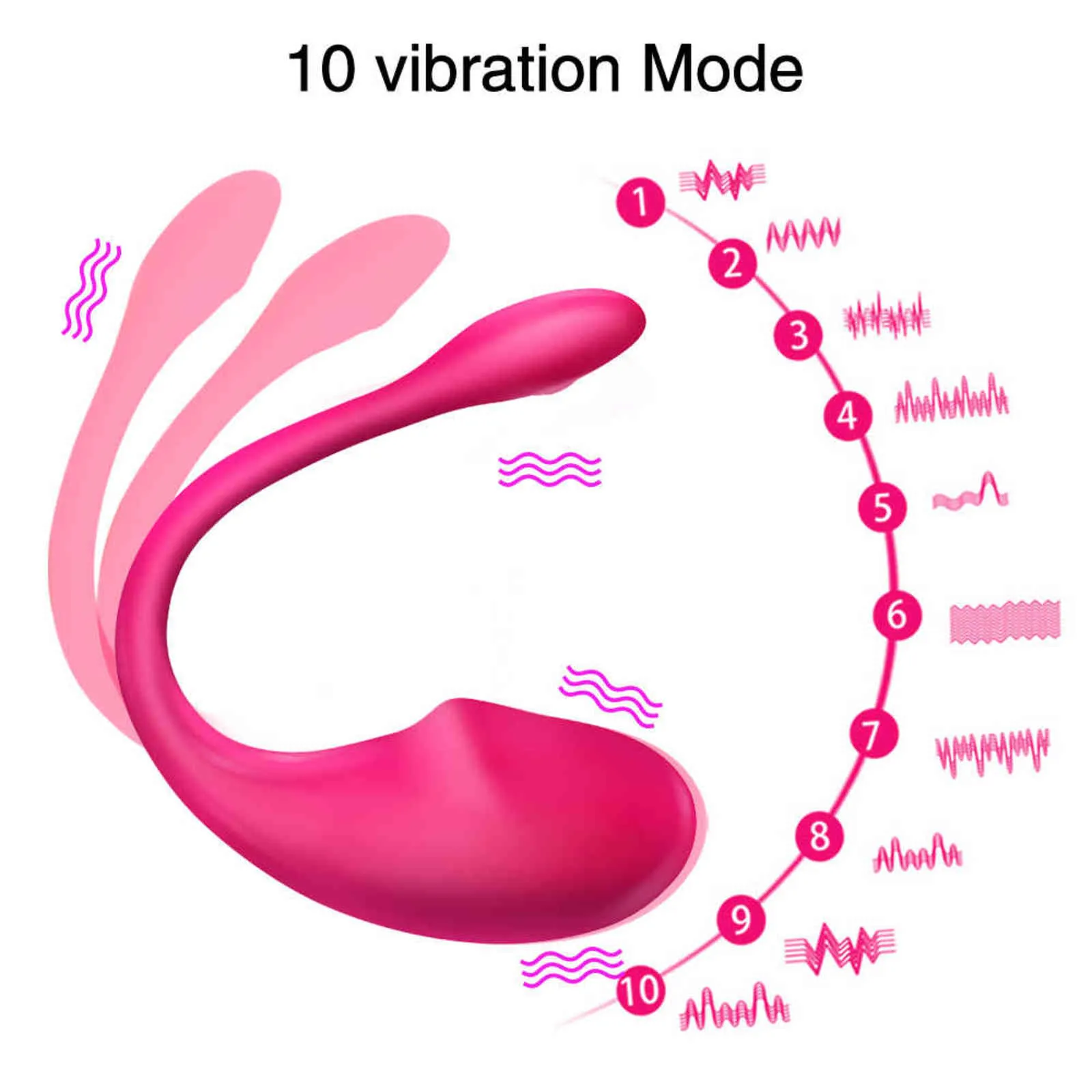 NXYVibrator Magic Vibratory Aplikacja smartfonu Smartele Kontrola 10 Wibrująca częstotliwość łechtaczka g plot masażer seksu potężny sklep6448179