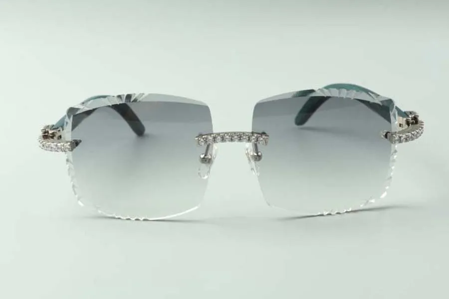 2021 Projektanci Endless Diamonds Okulary przeciwsłoneczne 3524022 Cutowanie obiektywu naturalne drewniane szklanki rozmiar 58-18-135mm296f