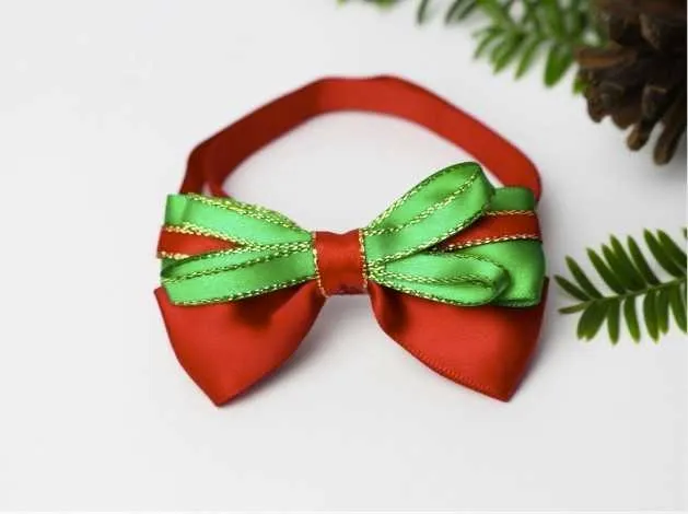 Best Christmas Holiday Pet Cat Dog Collar Bow Tie Adjustable Neck Strap Cat Dog Grooming Accessories Pet Product Supplies Christmas