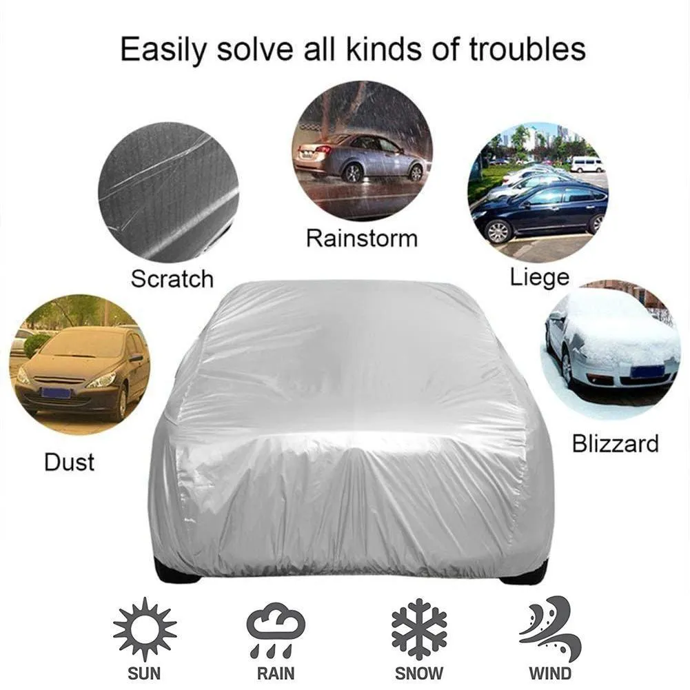 Nowa Osłona Uniwersalna Ochrona zewnętrzna Ochrona zewnętrzna Okładki Sunshade Wodoodporna Żupka Markiza do samochodu Hatchback Auto Sedan