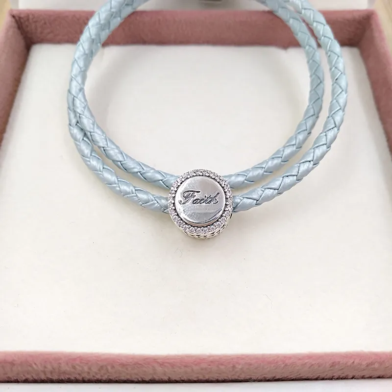 Ciondolo piercing la produzione di gioielli kit Faith 925 braccialetti in argento sterling da donna braccialetti da mastono regalo di compleanno della collana tallone ENG792016CZ6823589