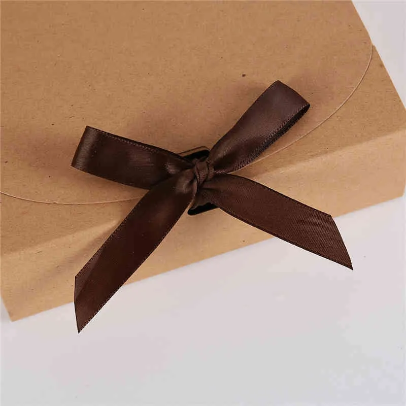 LBSISI Life 10 Stück Schokoladenbrotbox Hochzeit Geburtstag DIY handgemachte Geschenkpackung Kuchenschachteln und Verpackung Kinderbevorzugung mit Band 210326