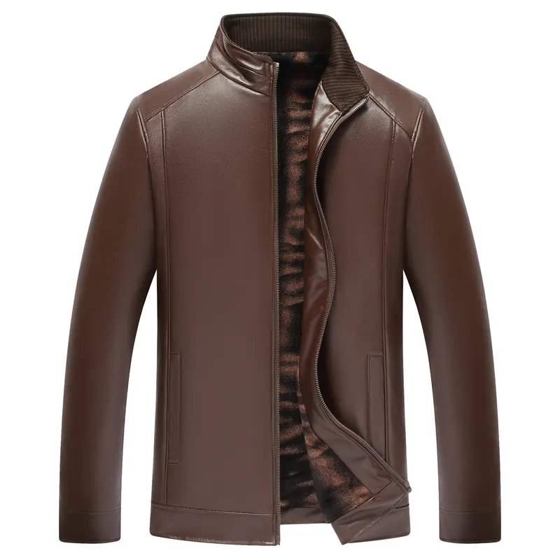 2021 кожаная одежда, мужская кожаная куртка, пальто, коричневая куртка из натуральной кожи, повседневное пальто, мужское пальто на весну и осень 220211