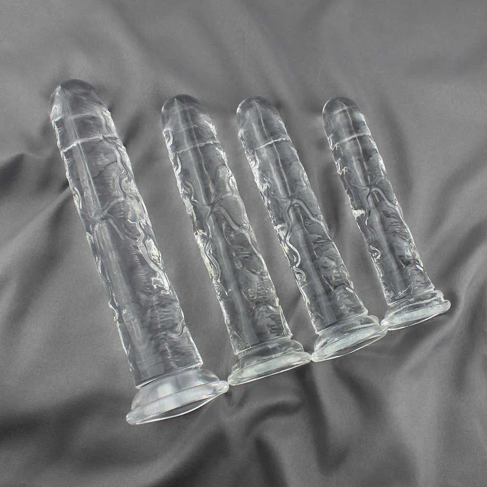 Stark suction cup gelé stor realistisk dildo suger enorm penis dick rumpa plugg analsexleksaker för kvinnliga vuxna man falos shop 210623655749