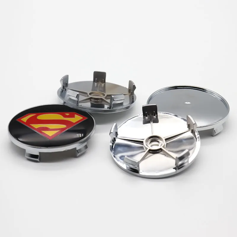 Voor Supermanlogo auto persoonlijkheid modificatie styling accessoires 4 stuks 68mm auto logo wiel center hub cover badge cover2116060