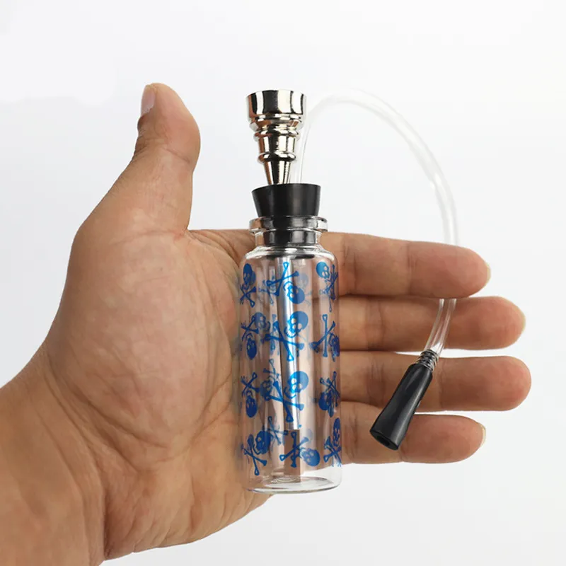 nuovo mini fumè in vetro bong tubo dell'acqua design casuale tubo di vetro bottiglia d'acqua portatile narghilè
