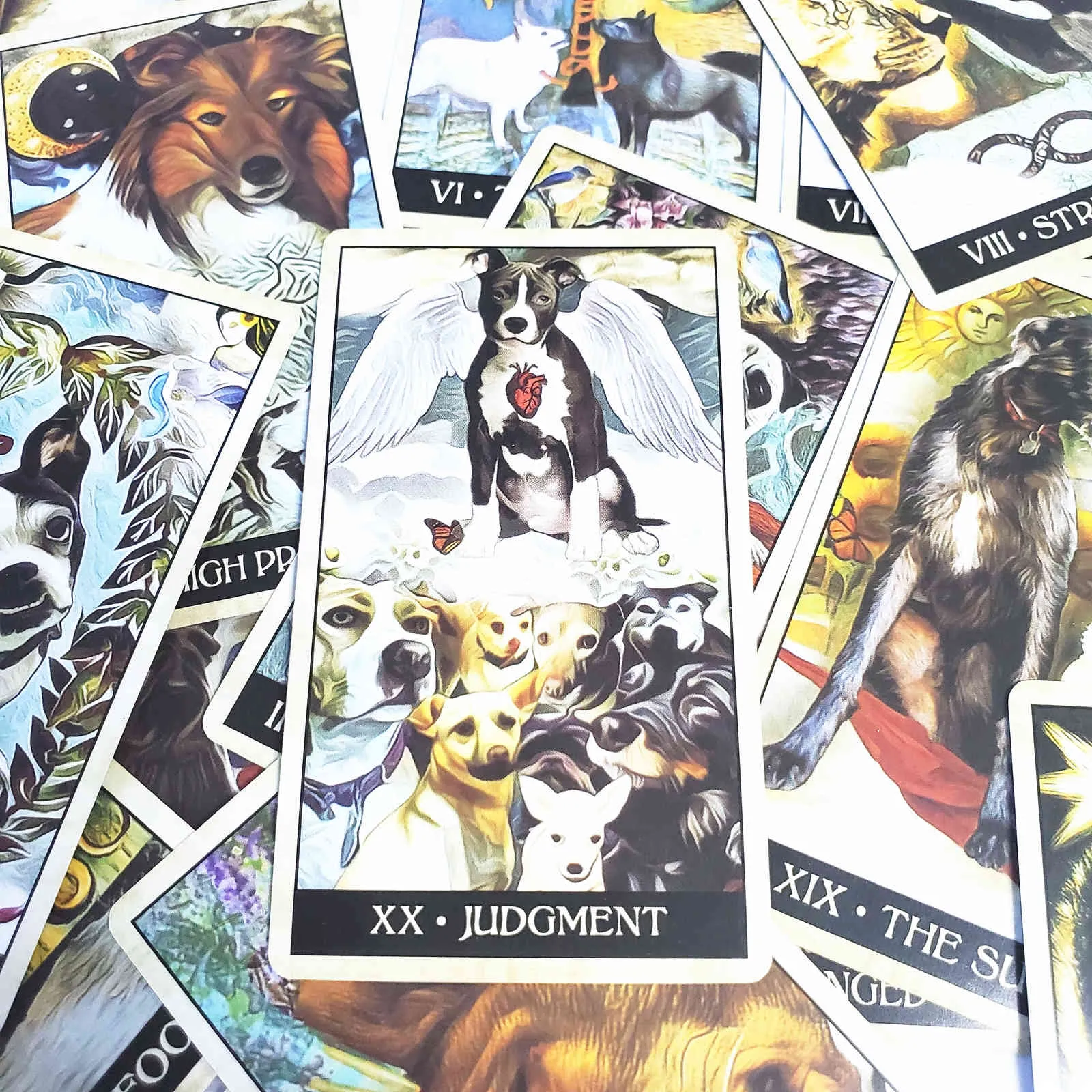 Wise Dog Tarot Party Deck Fournitures Jeu de société anglais Cartes à jouer 