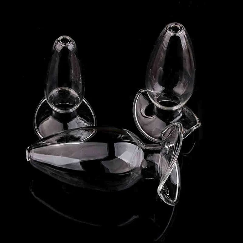 NXY Zabawki Anal Zerosky 3 Rozmiar Kotwica Hollow Glass Plug Speculum Butt Expander Prostate Masażer Seks Dla Kobiet Mężczyzn 1217