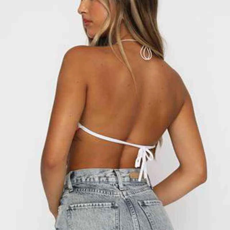 Sexy vrouwen zijde mouwloze onregelmatige zoom cami zomer satijn halter top backless bandage bijgesneden y2k streetwear outfits hot girl y220304