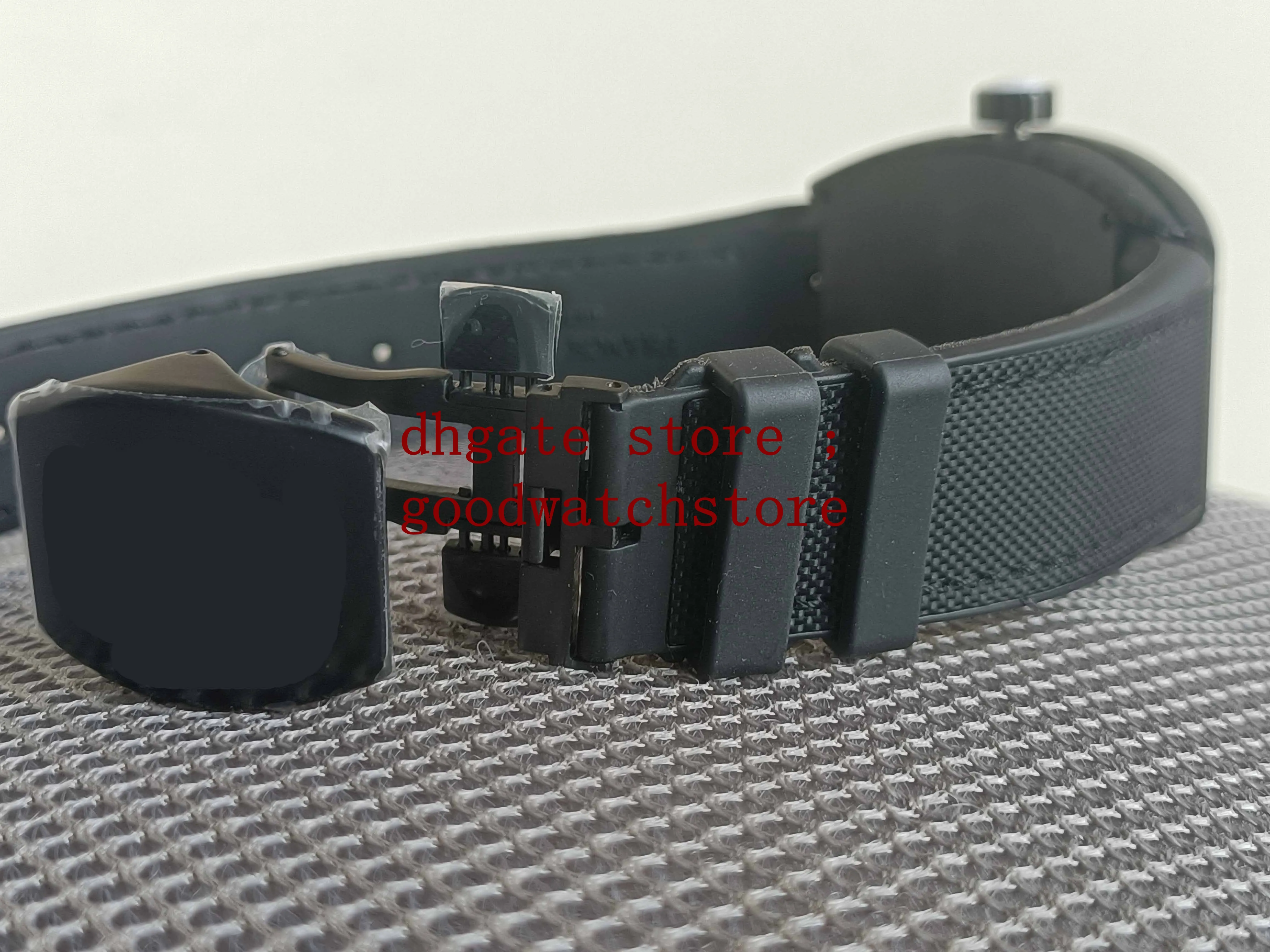 Herrkvalitet 45 mm armbandsur V 45 SC DT NR Black Carbon Fiber Dial Vanguard PVD Automatisk herr Titta på gummibandar ET2956