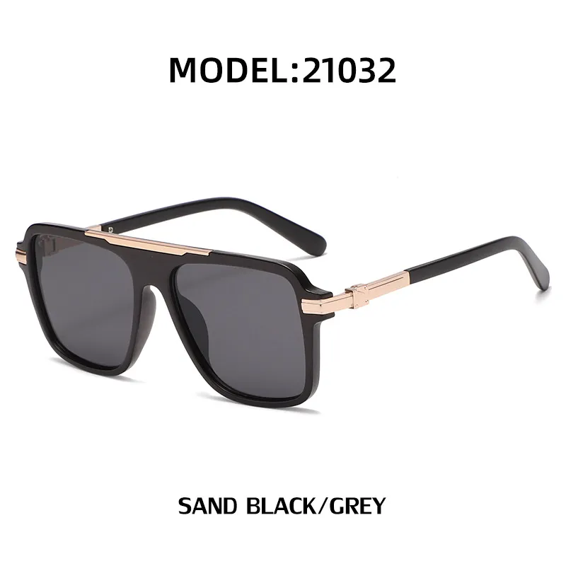 Rétro carré hommes lunettes de soleil mode grand cadre dames lunettes rue tir podium voyage conduite multi fonction classique eyew275Q