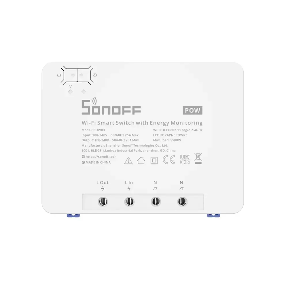 SONOFF POW R3 25A Medición de potencia WiFi Smart Switch Protección contra la sobrecarga de energía La pista de ahorro de energía en el control de voz de Ewelink a través de Alexa7645945