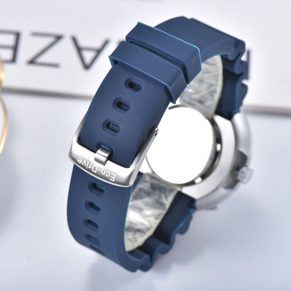 Мужские часы, японские часы с кварцевым механизмом на батарейке для мужчин, резиновый ремешок, светящийся циферблат, профессиональные водонепроницаемые наручные часы для образа жизни a223S