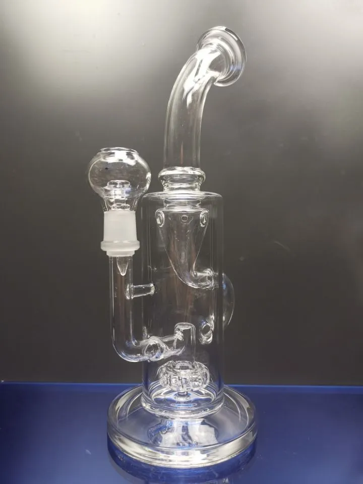 High quality dab rig hookahs recycler bong water pipe green and all clear male joint size 14.4mm sestshop