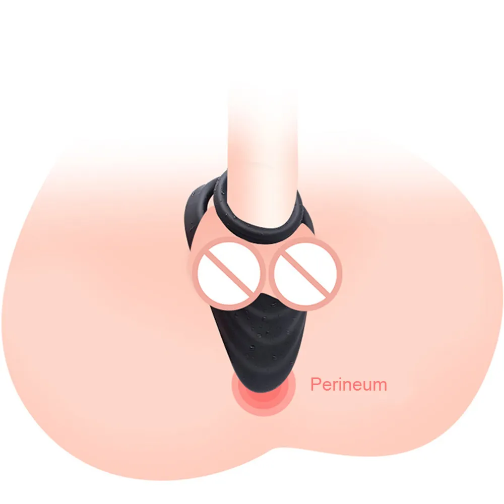 YUTong Silicone Penis Ring Scrotum Bind Cock Nature Leksaker för Män Erection Prostata Massage Dual Delay Ejaculation Lock