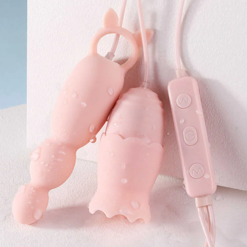 Vibromasseurs de langue de massage G-Spot Léchage de mamelon Sex Toys pour femmes Stimulateur de clitoris Oeuf vibrant Plug anal Vibromasseur USB Power P0818