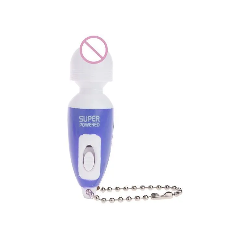 Massaggio Mini vibratore donna Stimolatore della vagina Portachiavi Tasca Bacchetta magica Massaggio Vibrazione Capezzolo Stimolatore del clitoride Bacchetta magica Massaggiatore