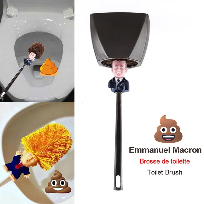 エマニュエルマクロンWCトイレットフランス大統領クリーニングブラシブラシはトイレを素晴らしいクレンザーブラッシングトイレ2227pにします