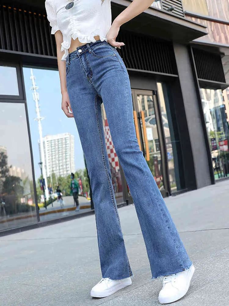 Womens jeans Flared Jeans high waist Mom jeans woman trouse jean Jean women clothing Womens pants undefined Pants traf grunge 210322