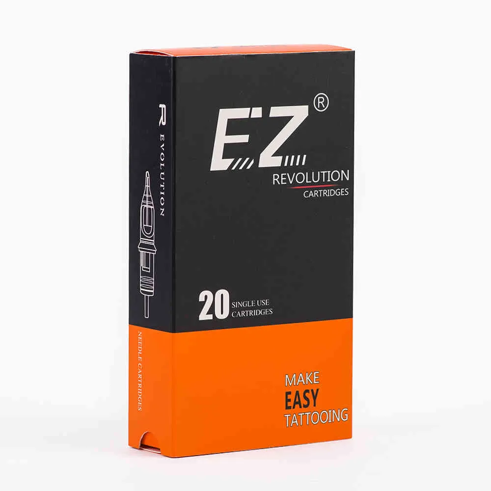 EZ Revolution 카트리지 문신 바늘 라운드 셰이더 3.5 mm 중간 테이퍼 로타리 기계 그립 / Box 210323