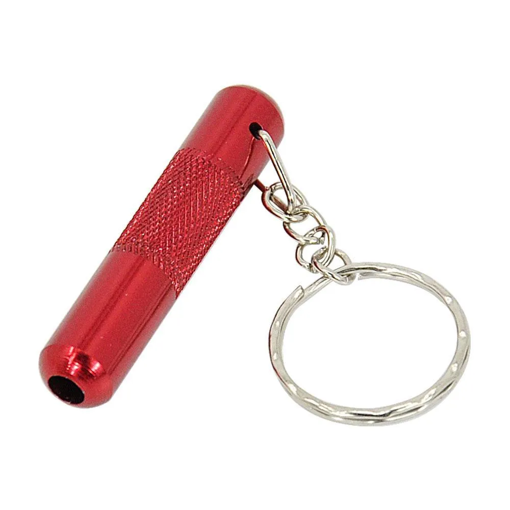 50mm main Mini Portable métal fumer tuyau tabac à priser snorter porte-cigarette accessoires avec porte-clés chaîne type droit