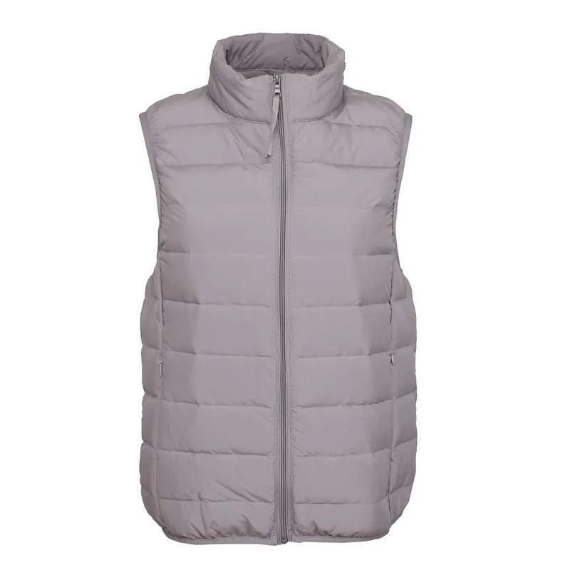 Gilet in piumino ultraleggero senza maniche da donna in tessuto Bang Matt Gilet caldo sottile in anatra bianca da donna 211013