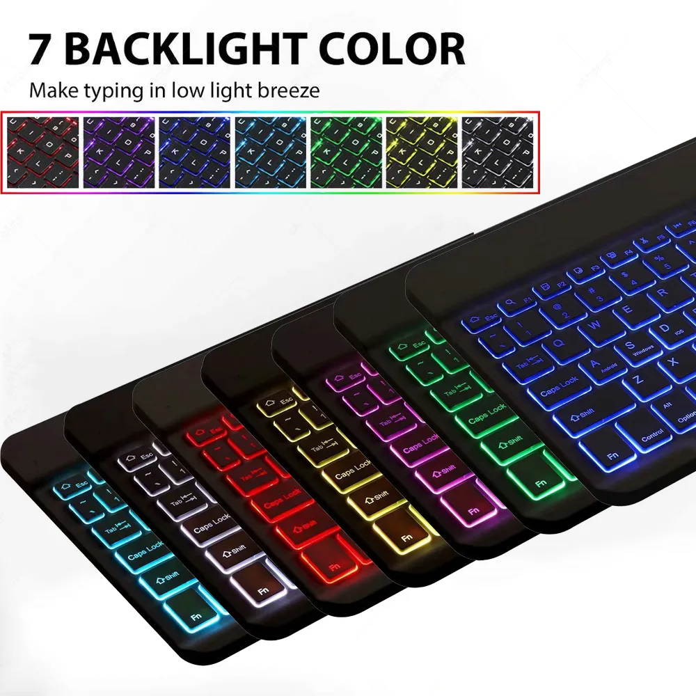 Клавиатура подсветки для подсветки для Samsung Galaxy Tab S6 Lite 10.4 S6 S4 S5E 10,5 S7 11 T875 P615 T865 T835 T725 с беспроводной