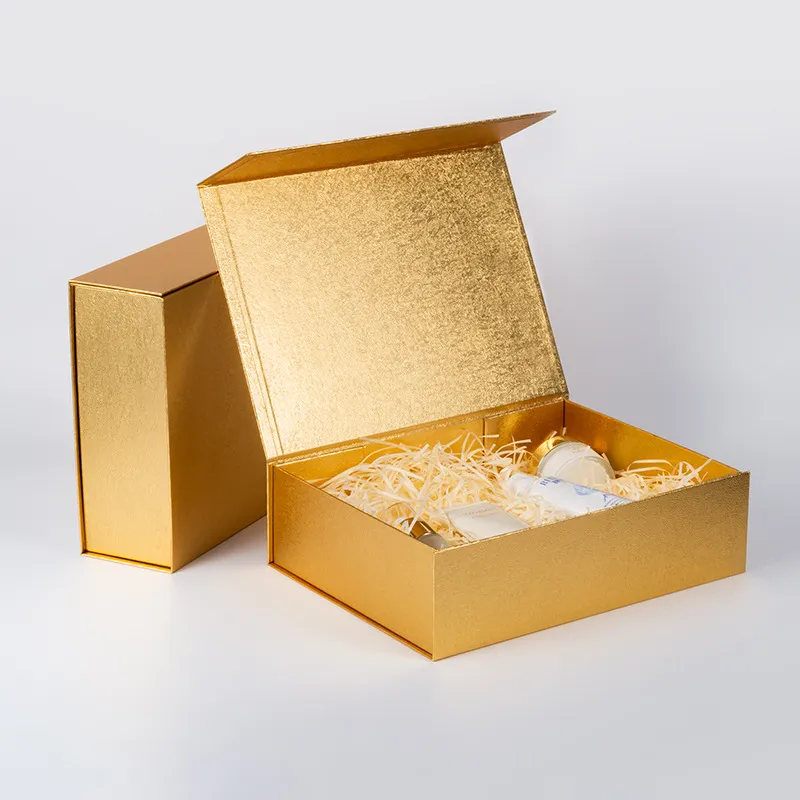 Högkvalitativ tjockt kartong fällbart styvt låda present wrap magnetisk stängning Förpackning för kläder kosmetik246d