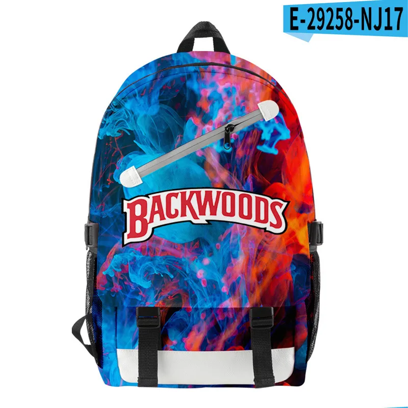 13 styles BACKWOODS diagonale fermeture éclair cigare encre peinture sac à dos pour hommes garçons ordinateur portable 2 sangles sac de voyage école épaules sacs 4722466