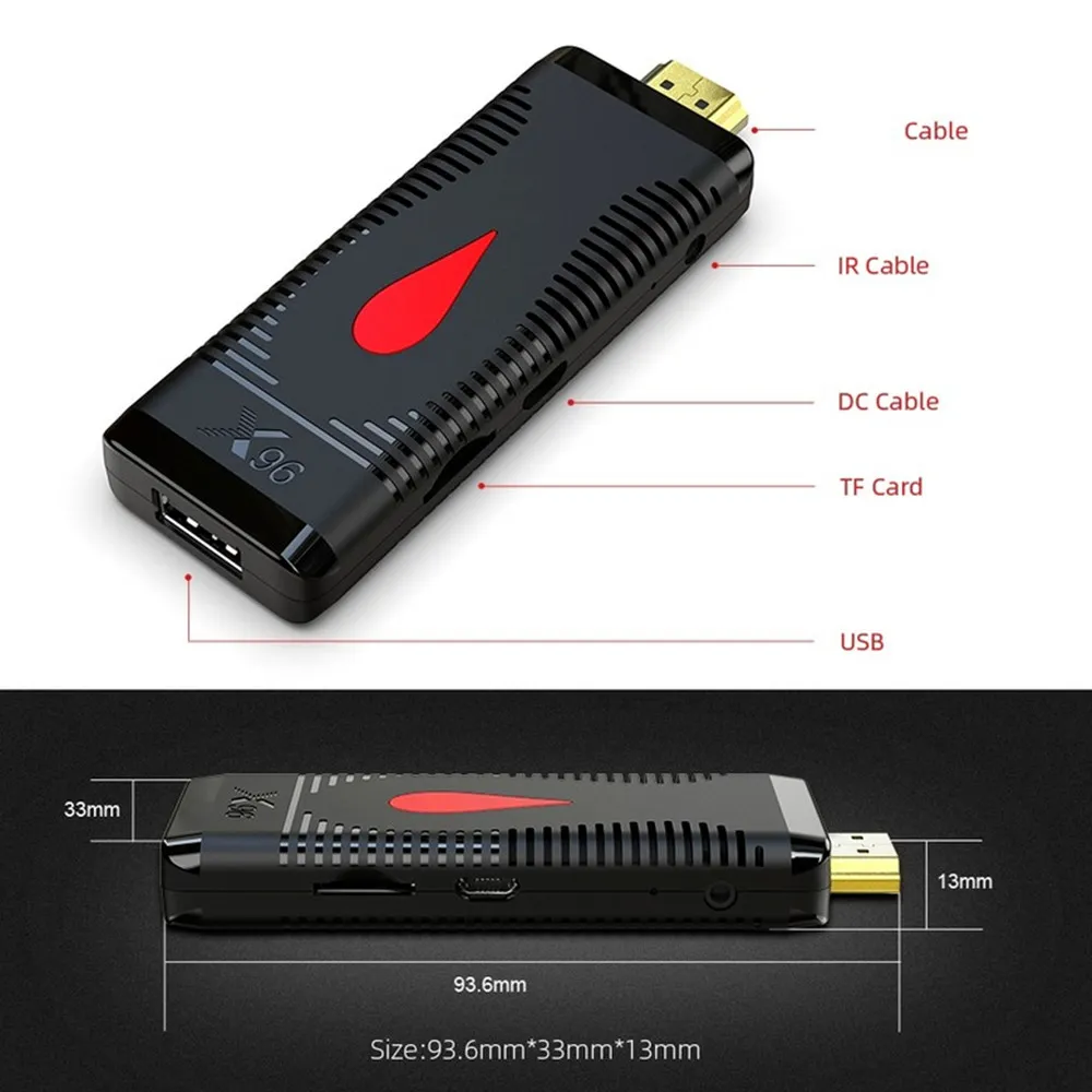 Player X96 S400 Smart Fire TV Stick Allwinner H313 4K Media Player