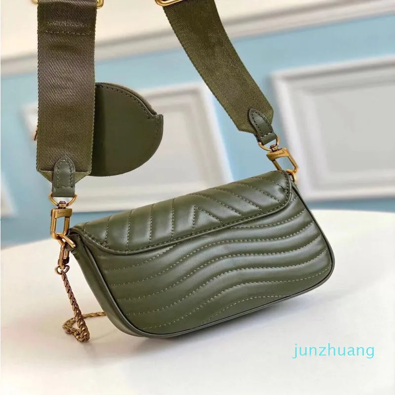 Designer- Kvinnor Bag Fashion Chain Combination Round Coin Purse Mini Leather Wallet Crossbody Bags312Q