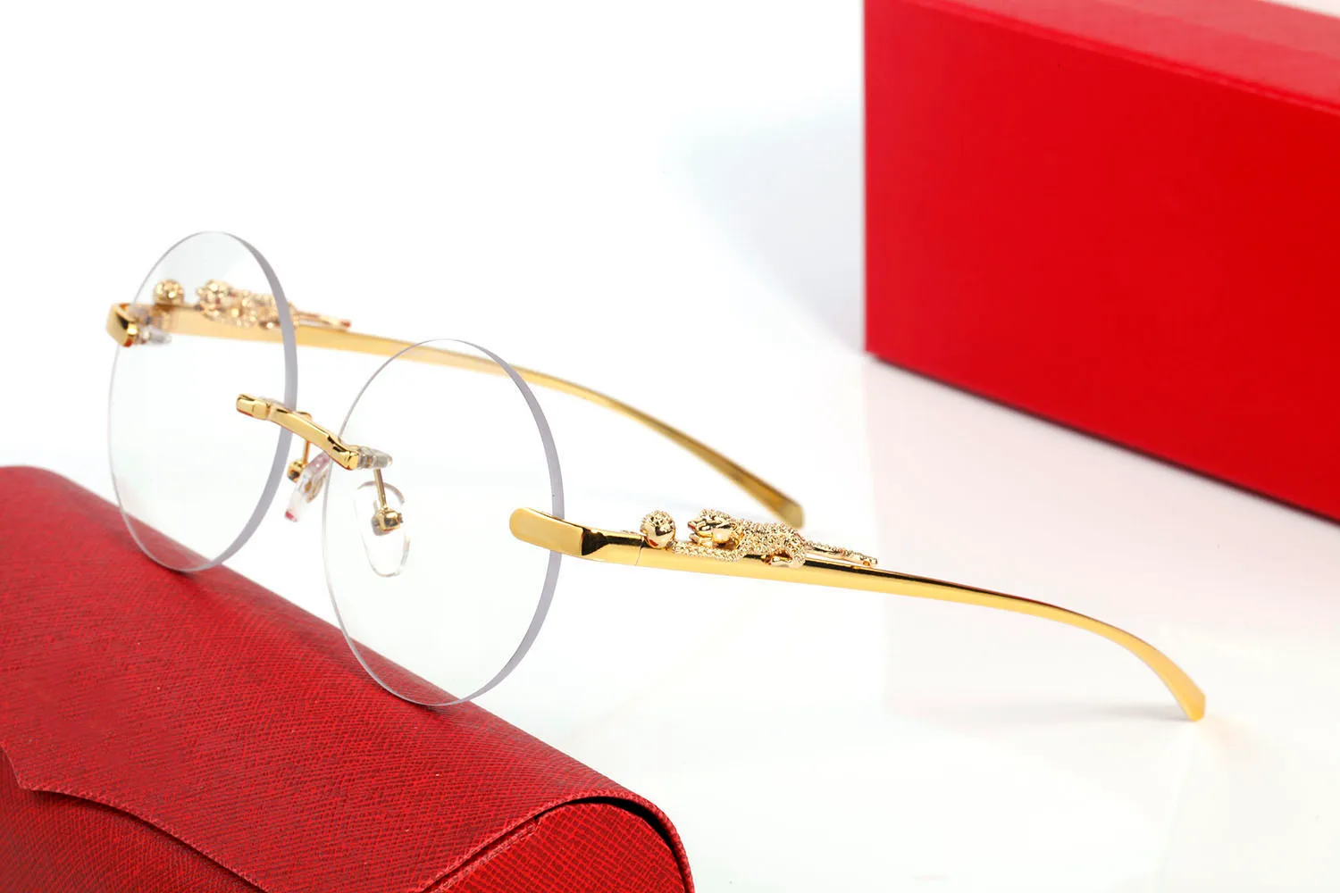 Optische Brillengestell Damen Vintage 2022 Gold Metall übergroße Büffelhornbrille für Herren Holz Bambus Sonnenbrille Brillen3039