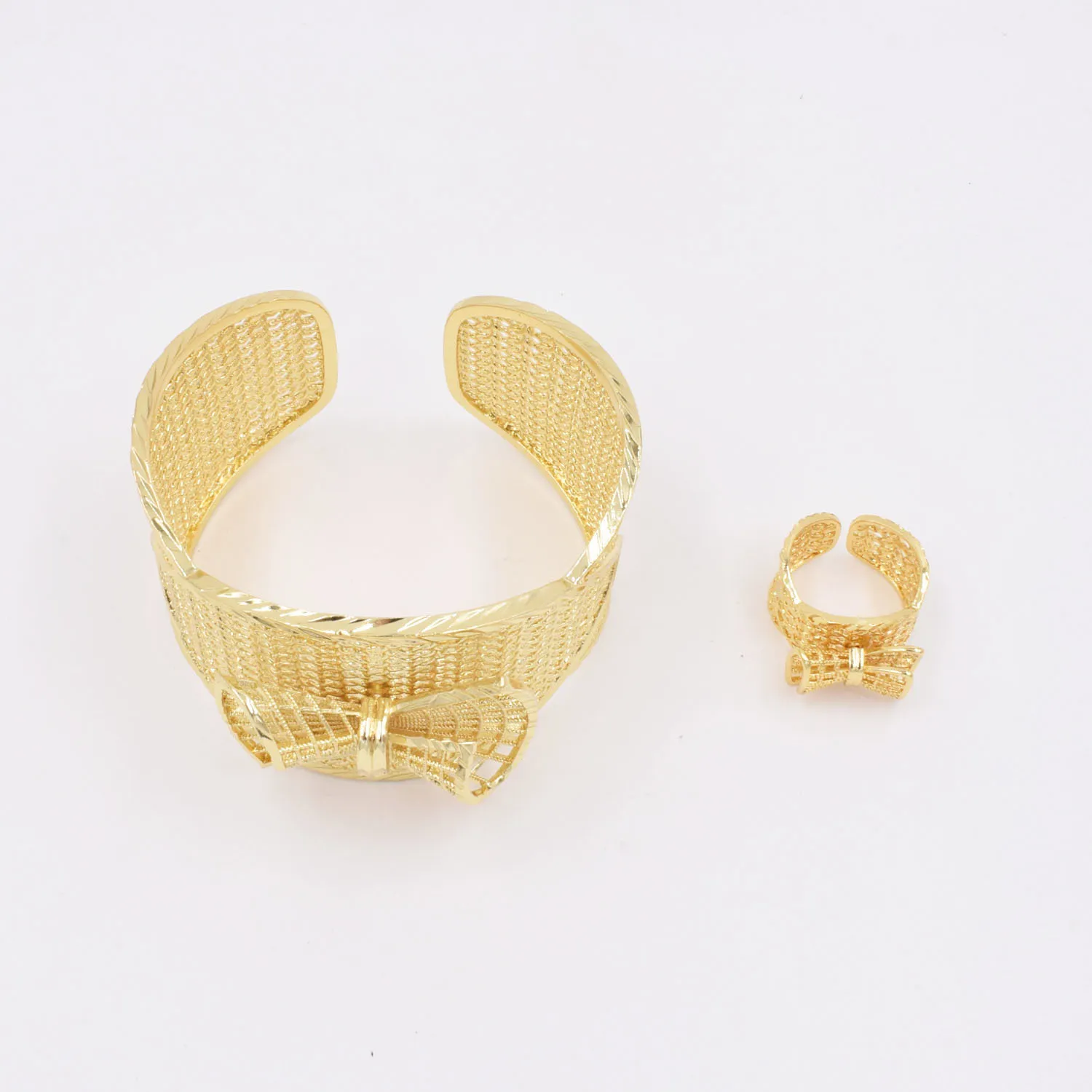 Conjunto de joyas de color dorado de Dubái de alta calidad para mujer, cuentas africanas, joyería de moda