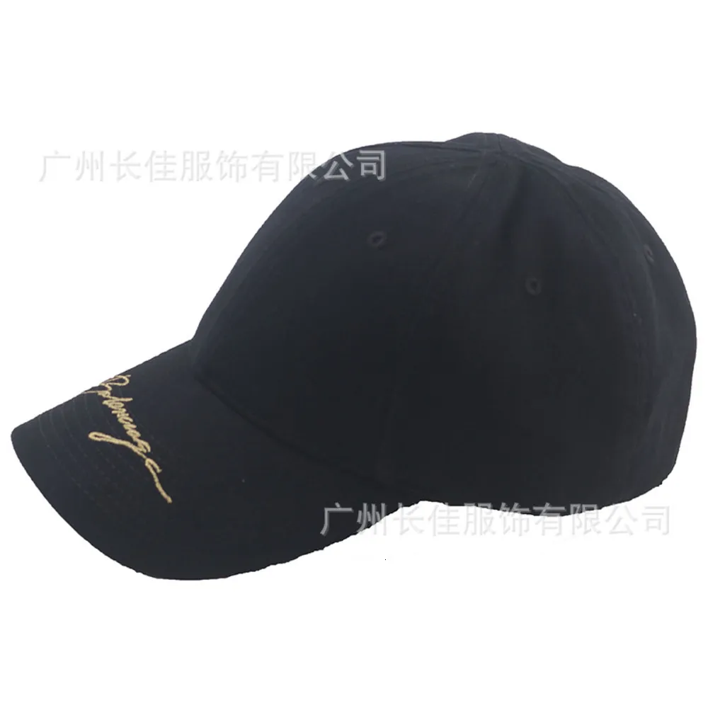 Snapback 2020 Children039s Spring and Summer Black Cotton Brim Gold Couple Baseball Cap5699569