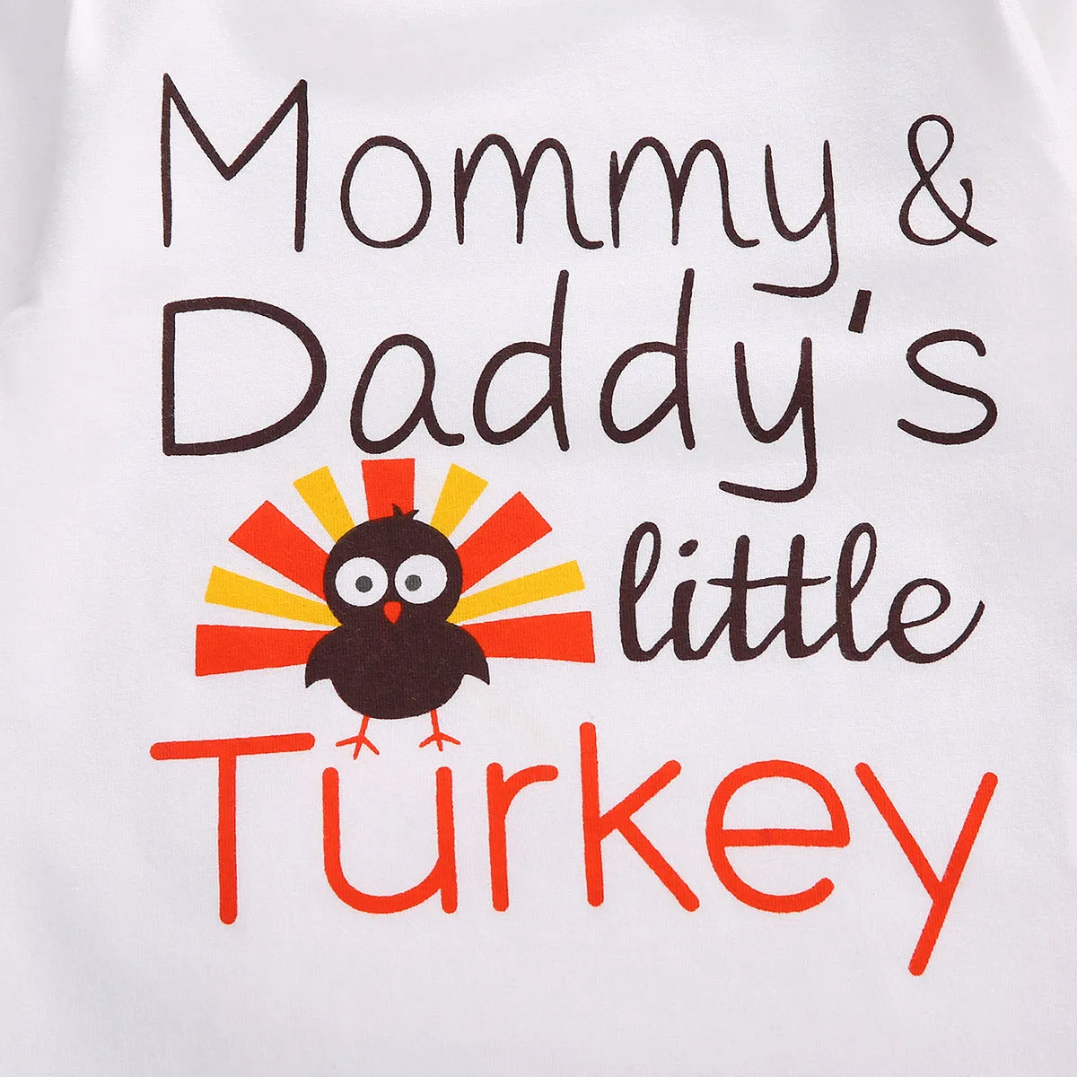 0-18 M Il mio primo giorno del Ringraziamento Set di vestiti bambini nato neonato Boy Girl Outfit Lettera pagliaccetto Cartoon Turkey Pants 210515