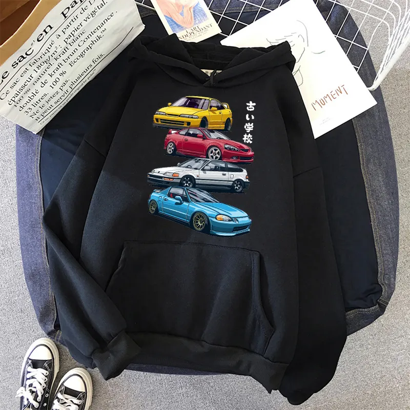 Cool bilutskrift hoodie hajuku hip hop hoodies sweatshirt japanska mode casual hoodie män hooded sweatshirts streetwear 5 220217