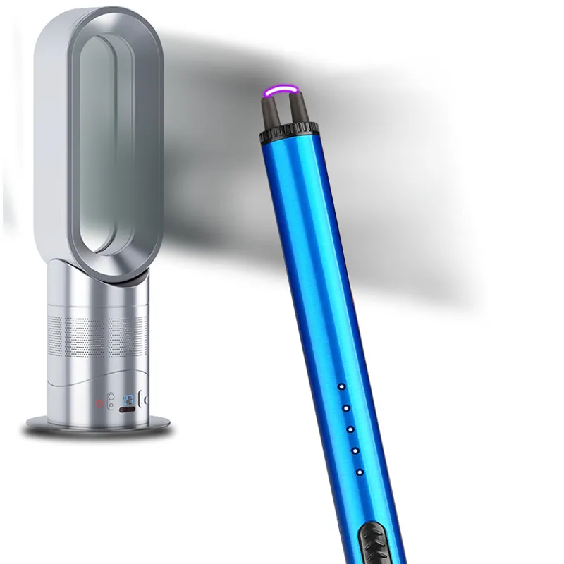 Flameless Candle Leichter USB wiederaufladbarer Plasma Elektromogen leichter mit Sicherheitsschalter für Heimküche Camping Urlaub 8896031