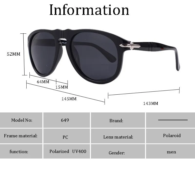 サングラスLuxo Assico Vintage Piloto Steve Estilo Polarizado Oculos de Sol Homem o Marca Design 649320M