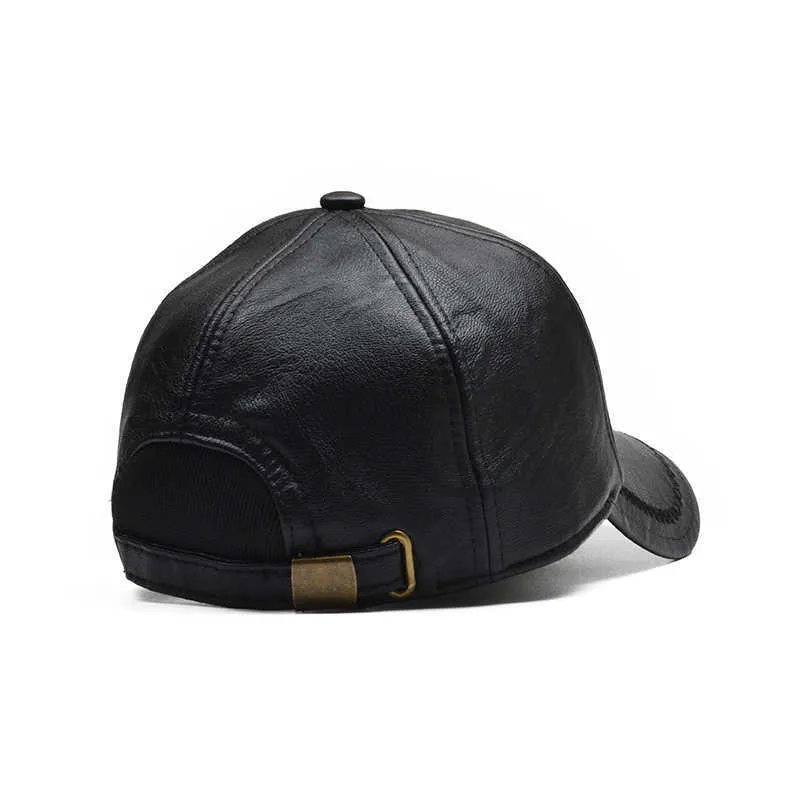 NORTHWOOD PU Leder Winter Baseball Kappe Männer Ohrenklappen Casquette Homme Hut Hohe Qualität Gorras Para Hombre Einstellbar 210726269m