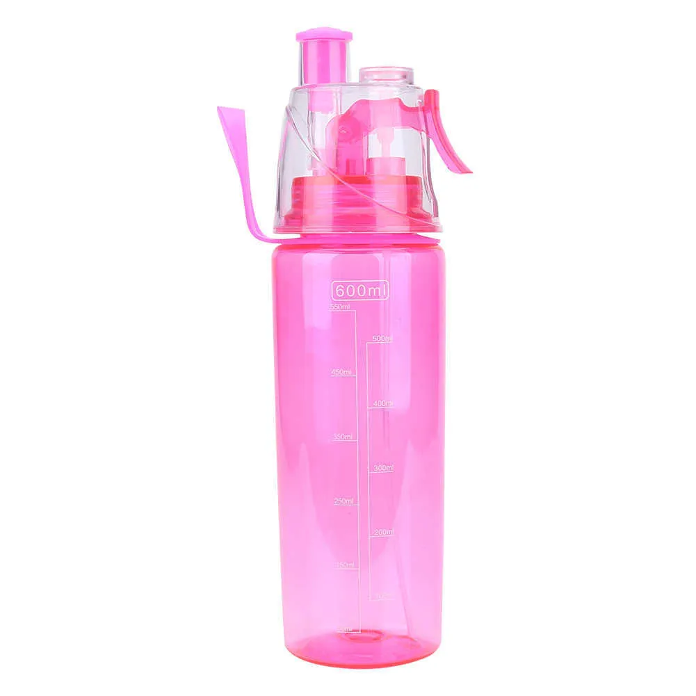 600-700ML Scrub Bottiglia d'acqua sport Bottiglia spray in plastica portatile Tazza da viaggio a tenuta stagna Colore della caramella Yoga Strumenti bere da campeggio Y0915