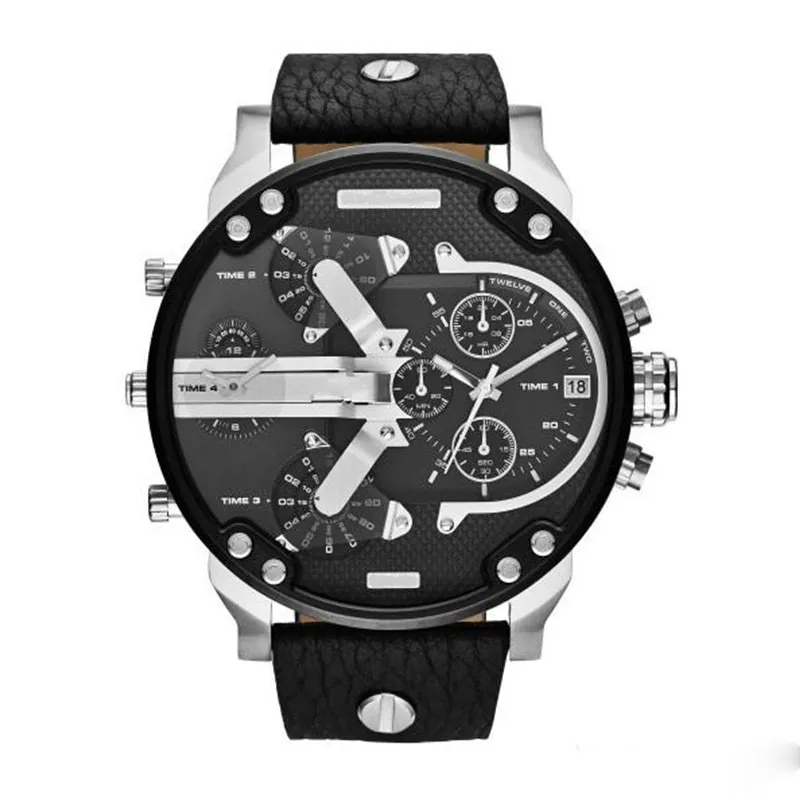 Heren Kijk DZ Quartz Outdoor Sport Army horloges grote wijzerplaatkenleren band relogio masculino242q