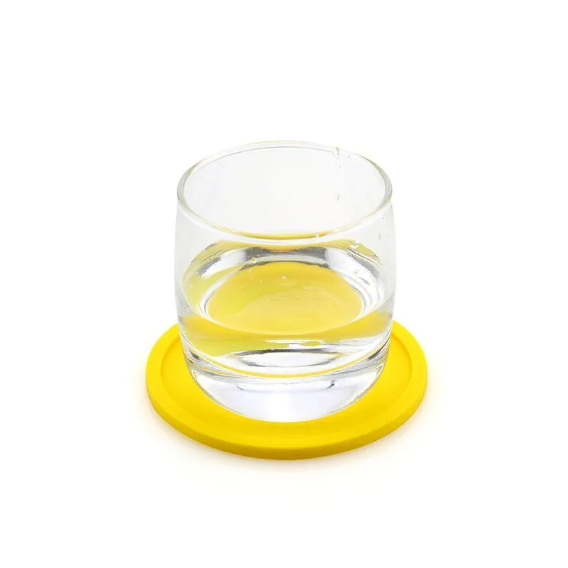 Renkli Yuvarlak Silikon Coaster Kahve Fincanı Tutucu Su Geçirmez Isıya Dayanıklı Bardak Mat Kalınlaşmak Yastık Placemat Pad Masa Paspaslar Şişe Pedleri FY5198 0315