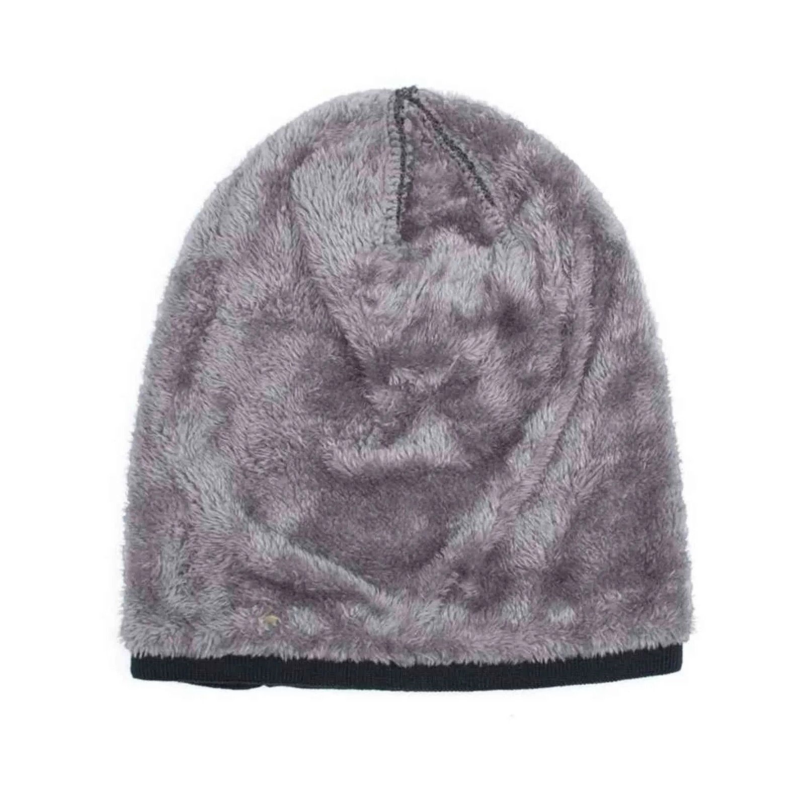 1 ADET erkek Kış Slouchy Bere Sıcak Polar Çizgili Kafatası Kap Baggy Kablo Örgü Şapka Kış Sıcak Şapka Katı Gorros Aksesuarları Y21111
