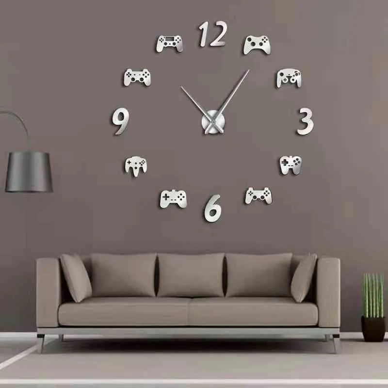 Мода Большие Настенные Часы 3D DIY Кварцевые Игла Часы Акриловые Зеркальные Наклейки Часы Гостиная Home Decor Europe Horloge H1230