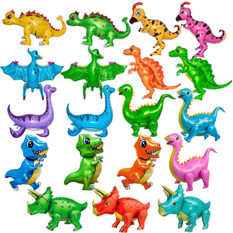 dinosaure feuille ballons guirlande arc kit latex ballon chaîne forêt animaux décorations de fête d'anniversaire enfants jouets bébé douche G266r