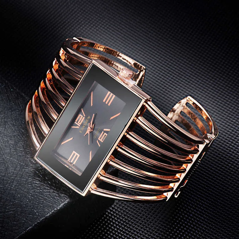 Montre femme de luxe mode Bracelet en or Rose montre femmes robe horloge femme dame filles montre-Bracelet Relojes H1012278Y