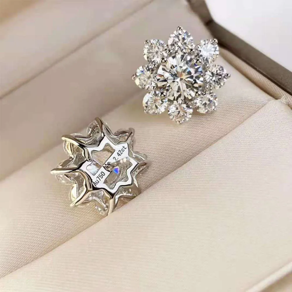 Boucles d'oreilles HBP pour femmes, plaqué argent 925, or 18 carats, imitation diamant 1 carat, diamant à haute teneur en carbone5585785