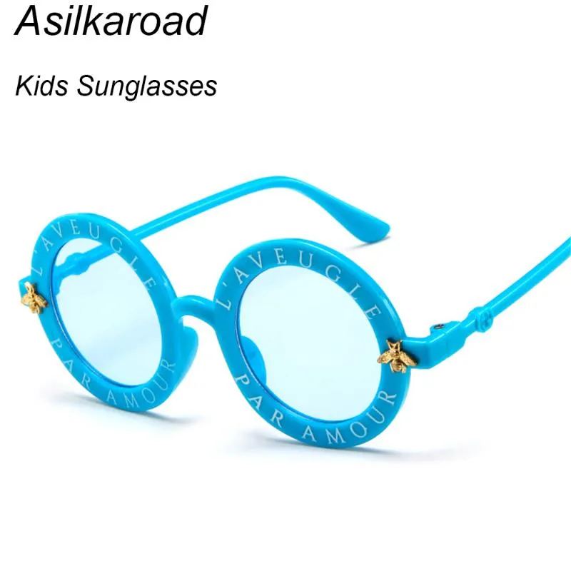 Mode kleine runde Kinder Sonnenbrille Marke Designer Bee Kinder Jungen Mädchen Baby Outdoors Goggle Shades Eyewear 269h